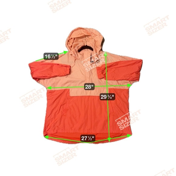 NWT Lauren James Coral Peach windbreaker jacket rollaway hood size XXL (M126) - Picture 8 of 8